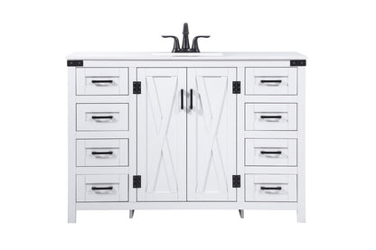 Elegant Furniture & Lighting - Grant 48 inch Single bathroom vanity in white - VF90248WH veiw 1