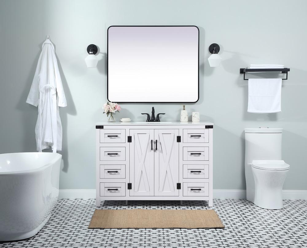 Elegant Furniture & Lighting - Grant 48 inch Single bathroom vanity in white - VF90248WH veiw 5