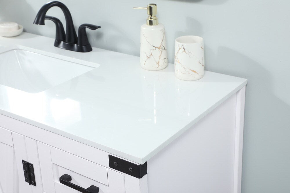 Elegant Furniture & Lighting - Grant 48 inch Single bathroom vanity in white - VF90248WH veiw 6