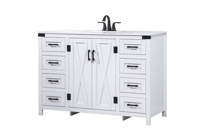 Elegant Furniture & Lighting - Grant 48 inch Single bathroom vanity in white - VF90248WH veiw 8