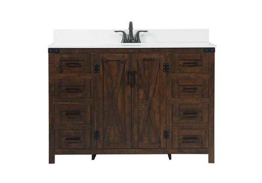 Elegant Furniture & Lighting - Grant 48 inch Single bathroom vanity in expresso with backsplash - VF90248EX-BS veiw 1