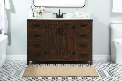 Elegant Furniture & Lighting - Grant 48 inch Single bathroom vanity in expresso with backsplash - VF90248EX-BS veiw 2