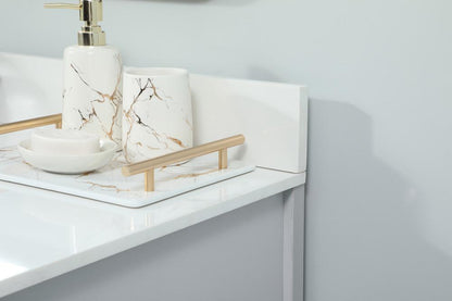 Elegant Furniture & Lighting - Grant 48 inch Single bathroom vanity in grey with backsplash - VF90248GR-BS veiw 6