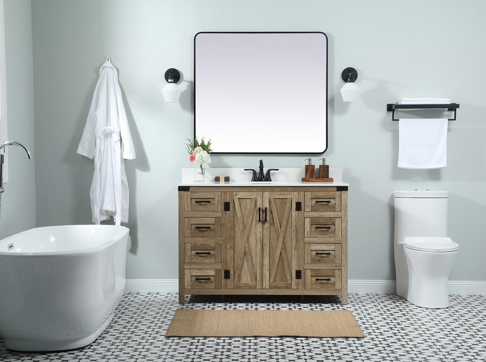 Elegant Furniture & Lighting - Grant 48 inch Single bathroom vanity in natural oak with backsplash - VF90248NT-BS veiw 5