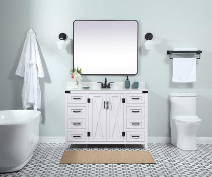 Elegant Furniture & Lighting - Grant 48 inch Single bathroom vanity in white with backsplash - VF90248WH-BS veiw 5