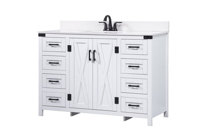 Elegant Furniture & Lighting - Grant 48 inch Single bathroom vanity in white with backsplash - VF90248WH-BS veiw 8