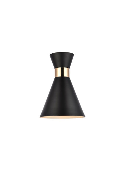 Elegant Furniture & Lighting - Halycon 6 inch black wall sconce - LD2353BK veiw 3
