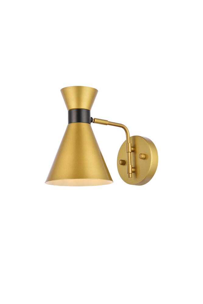 Elegant Furniture & Lighting - Halycon 6 inch light brass wall sconce - LD2353BR veiw 1