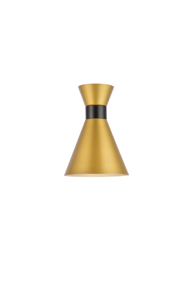Elegant Furniture & Lighting - Halycon 6 inch light brass wall sconce - LD2353BR veiw 3
