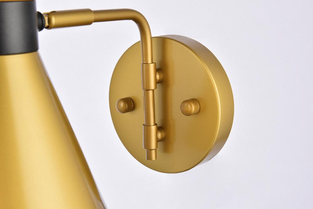 Elegant Furniture & Lighting - Halycon 6 inch light brass wall sconce - LD2353BR veiw 6