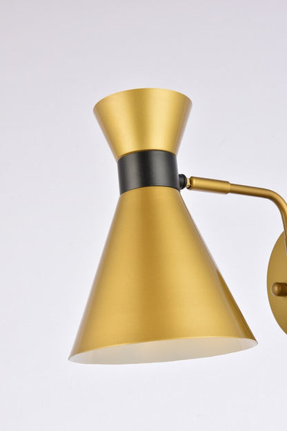 Elegant Furniture & Lighting - Halycon 6 inch light brass wall sconce - LD2353BR veiw 7