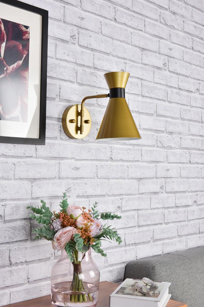Elegant Furniture & Lighting - Halycon 6 inch light brass wall sconce - LD2353BR veiw 8