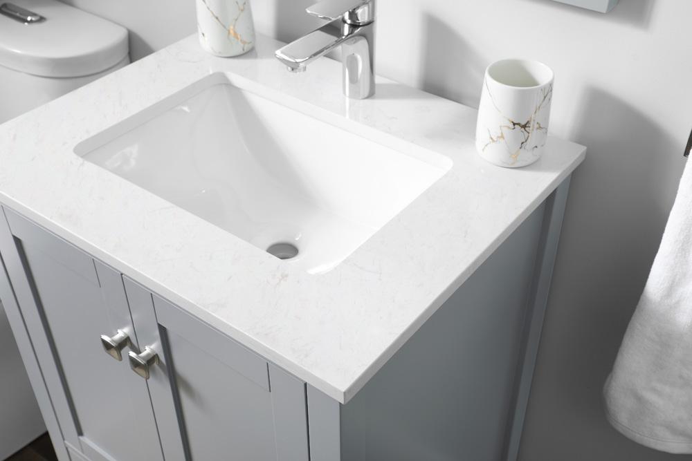 Elegant Furniture & Lighting - Hamilton 24 Inch Single Bathroom Vanity In Grey - VF21124GR veiw 6