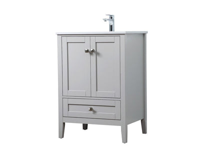 Elegant Furniture & Lighting - Hamilton 24 Inch Single Bathroom Vanity In Grey - VF21124GR veiw 8