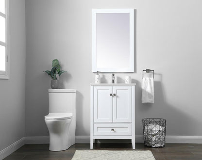 Elegant Furniture & Lighting - Hamilton 24 Inch Single Bathroom Vanity In White - VF21124WH veiw 5