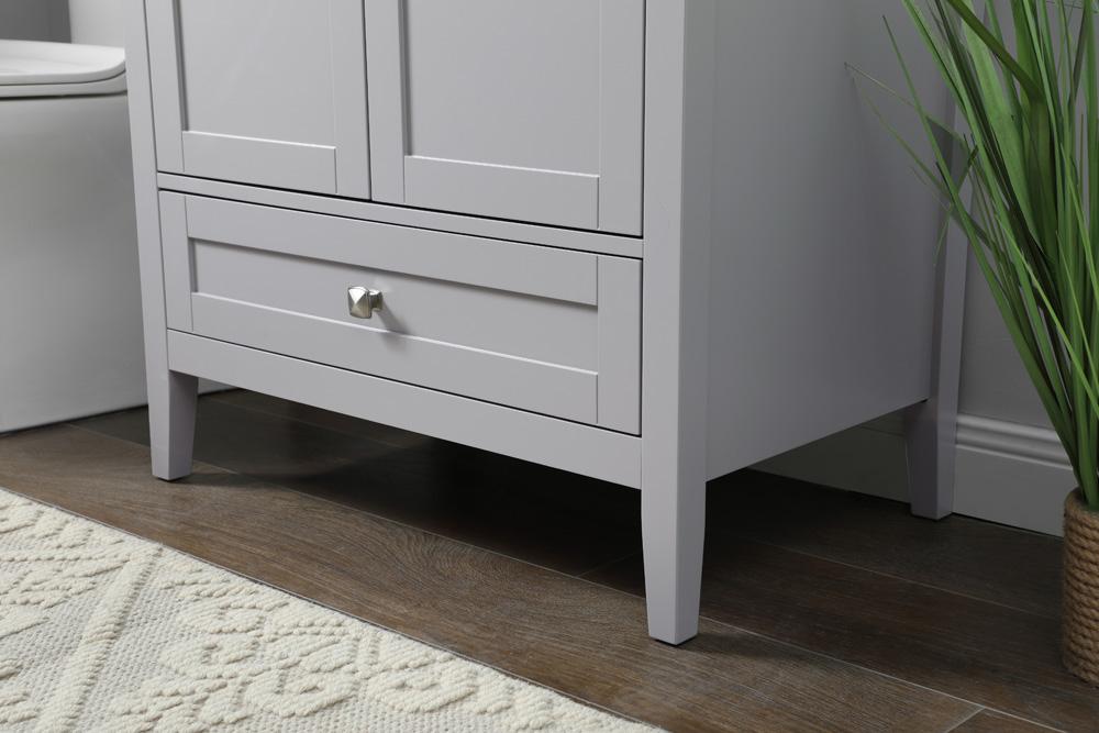 Elegant Furniture & Lighting - Hamilton 30 Inch Single Bathroom Vanity In Grey - VF21130GR veiw 7