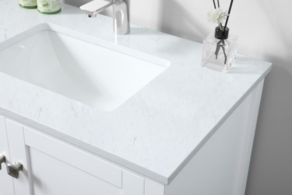 Elegant Furniture & Lighting - Hamilton 30 Inch Single Bathroom Vanity In White - VF21130WH veiw 6