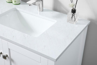 Elegant Furniture & Lighting - Hamilton 30 Inch Single Bathroom Vanity In White - VF21130WH veiw 6