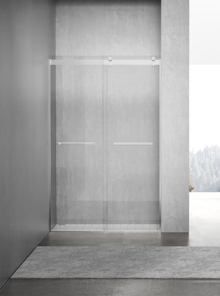 Elegant Furniture & Lighting - Hamilton Frameless shower door 48 x 76 Polished Chrome - SD202-4876PCH veiw 1