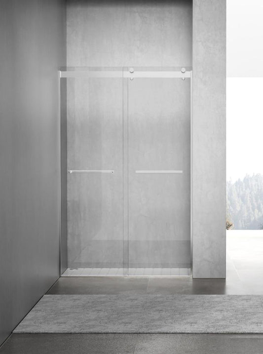 Elegant Furniture & Lighting - Hamilton Frameless shower door 48 x 76 Polished Chrome - SD202-4876PCH veiw 1