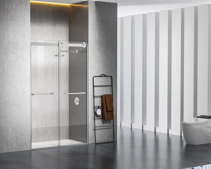 Elegant Furniture & Lighting - Hamilton Frameless shower door 48 x 76 Polished Chrome - SD202-4876PCH veiw 3