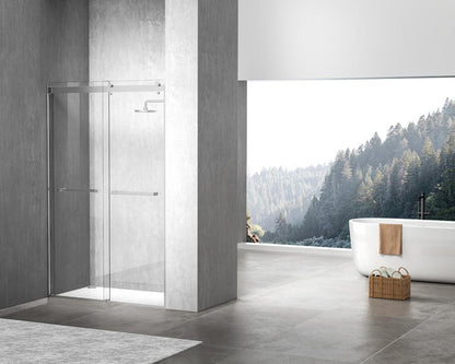 Elegant Furniture & Lighting - Hamilton Frameless shower door 48 x 76 Polished Chrome - SD202-4876PCH veiw 4