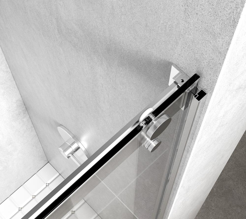 Elegant Furniture & Lighting - Hamilton Frameless shower door 48 x 76 Polished Chrome - SD202-4876PCH veiw 6