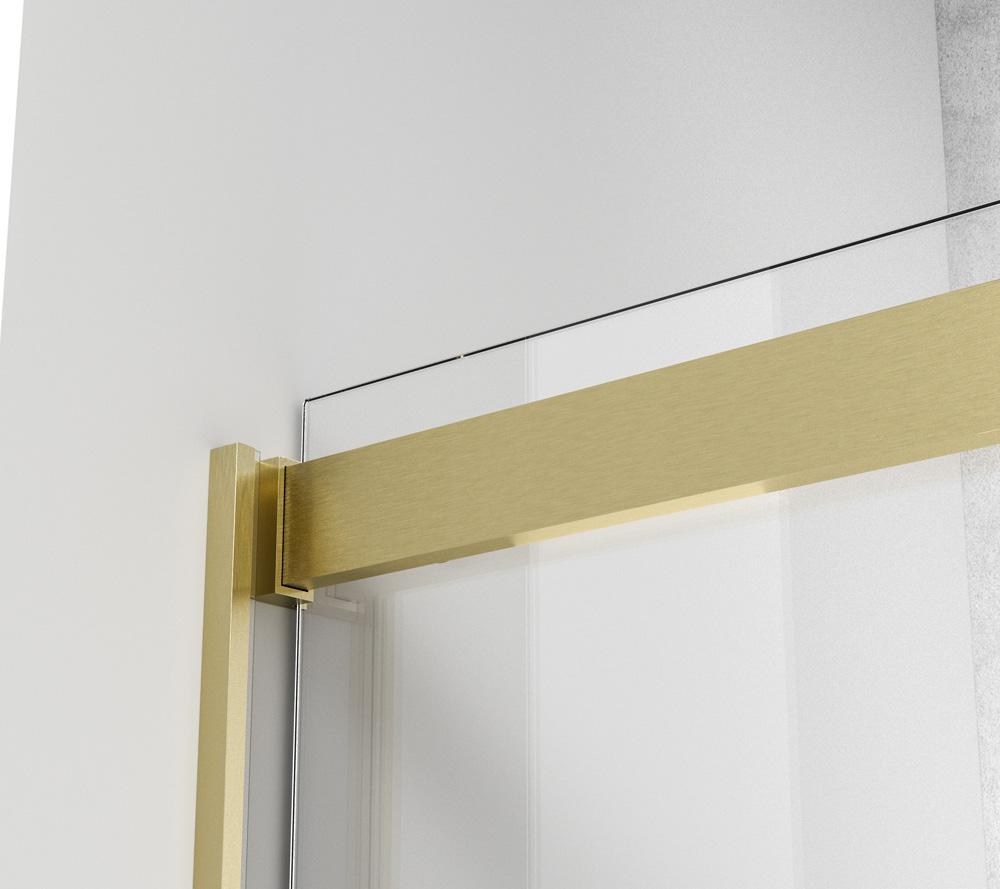 Elegant Furniture & Lighting - Hamilton Frameless shower door 60 x 76 Brushed Gold - SD202-6076BGD veiw 8