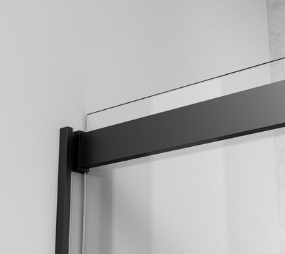 Elegant Furniture & Lighting - Hamilton Frameless shower door 60 x 76 Matte Black - SD202-6076MBK veiw 7