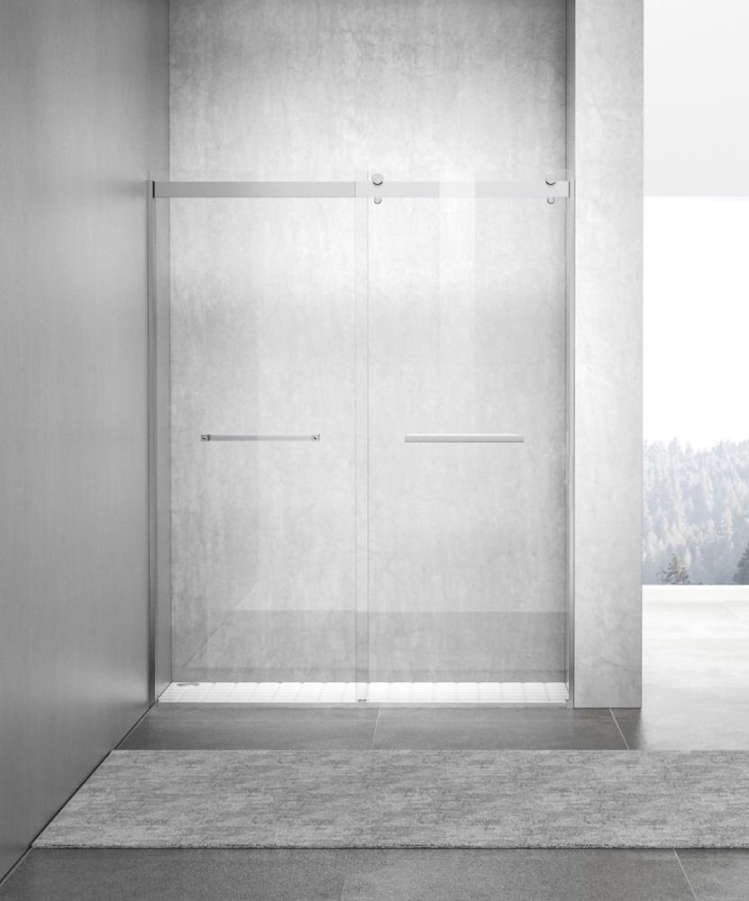 Elegant Furniture & Lighting - Hamilton Frameless shower door 60 x 76 Polished Chrome - SD202-6076PCH veiw 1