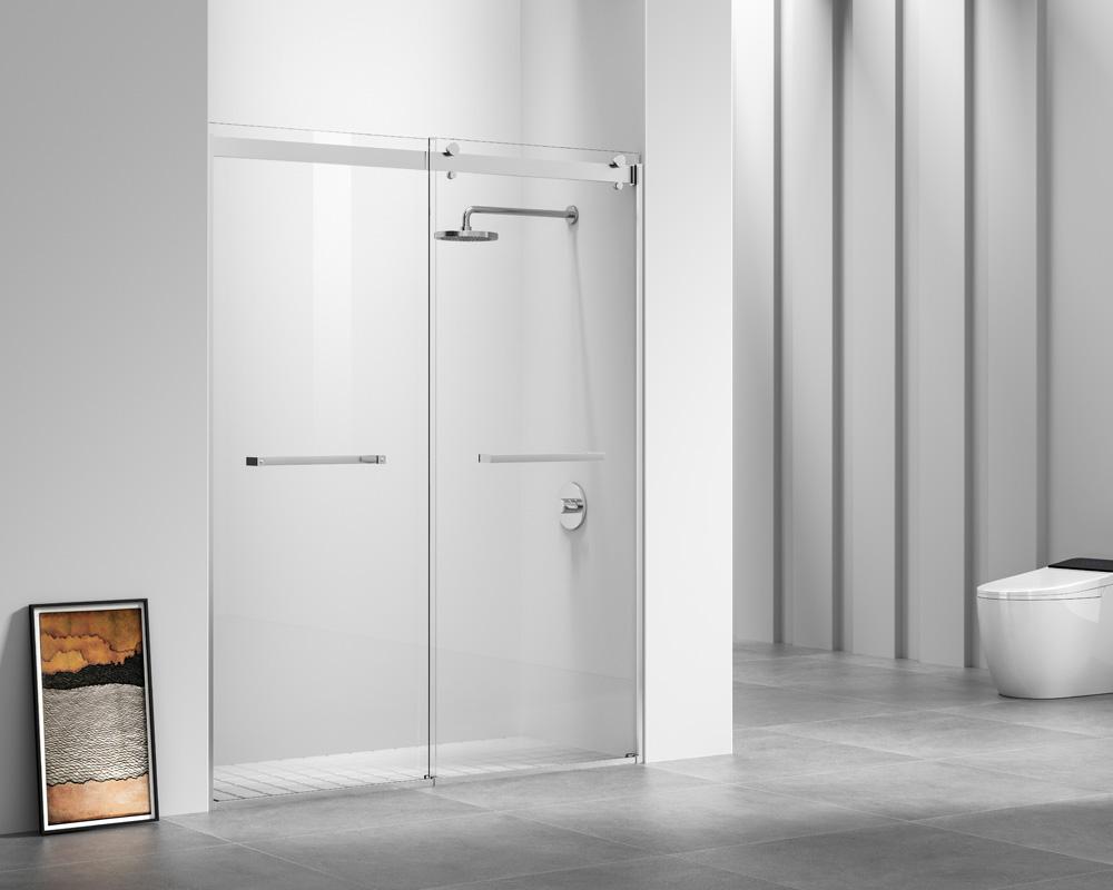 Elegant Furniture & Lighting - Hamilton Frameless shower door 60 x 76 Polished Chrome - SD202-6076PCH veiw 3