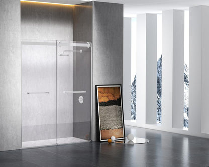 Elegant Furniture & Lighting - Hamilton Frameless shower door 60 x 76 Polished Chrome - SD202-6076PCH veiw 4