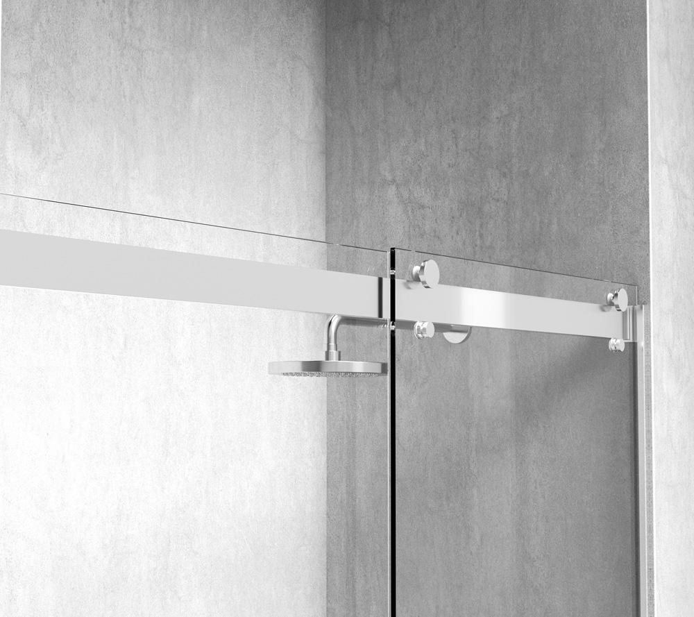 Elegant Furniture & Lighting - Hamilton Frameless shower door 60 x 76 Polished Chrome - SD202-6076PCH veiw 7