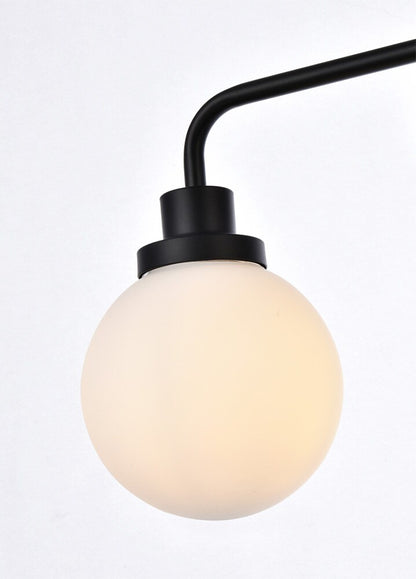 Elegant Furniture & Lighting - Hanson 2 lights bath sconce in black with frosted shade - LD7032W19BK veiw 3