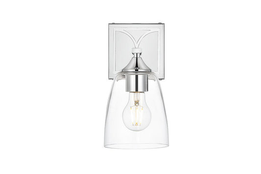 Elegant Furniture & Lighting - Harris 1 light Chrome and Clear Bath Sconce - LD7309W5CH veiw 1