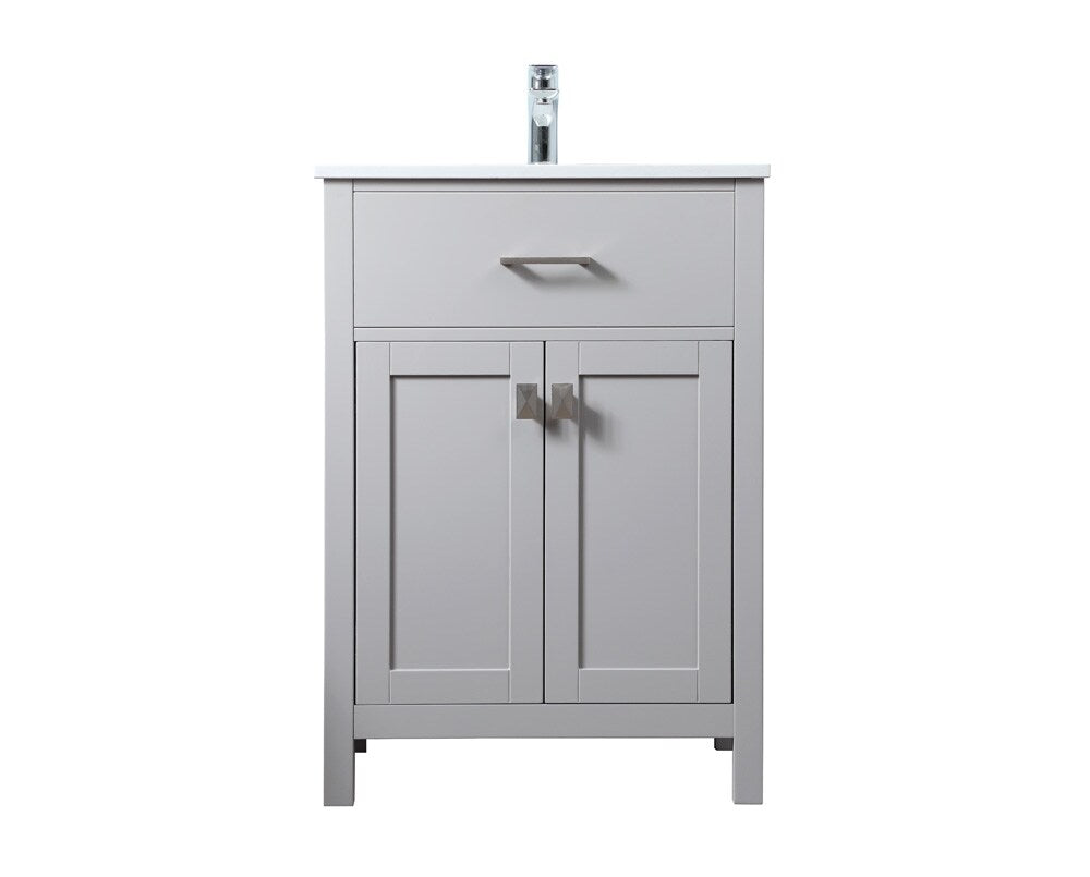 Elegant Furniture & Lighting - Harrison 24 Inch SIngle Bathroom Vanity In Grey - VF28824GR veiw 1