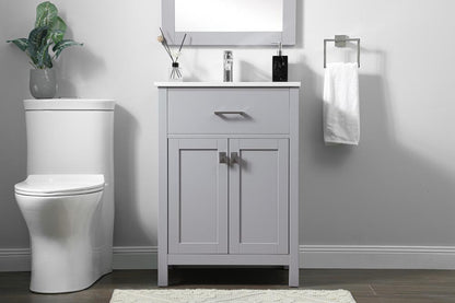 Elegant Furniture & Lighting - Harrison 24 Inch SIngle Bathroom Vanity In Grey - VF28824GR veiw 2