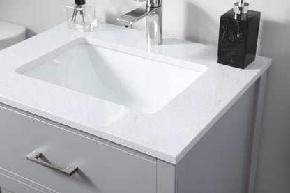 Elegant Furniture & Lighting - Harrison 24 Inch SIngle Bathroom Vanity In Grey - VF28824GR veiw 6