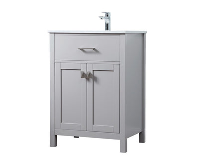 Elegant Furniture & Lighting - Harrison 24 Inch SIngle Bathroom Vanity In Grey - VF28824GR veiw 8