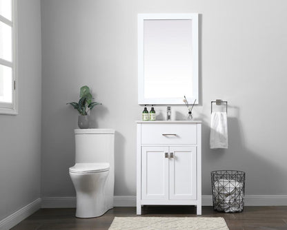 Elegant Furniture & Lighting - Harrison 24 Inch SIngle Bathroom Vanity In White - VF28824WH veiw 5