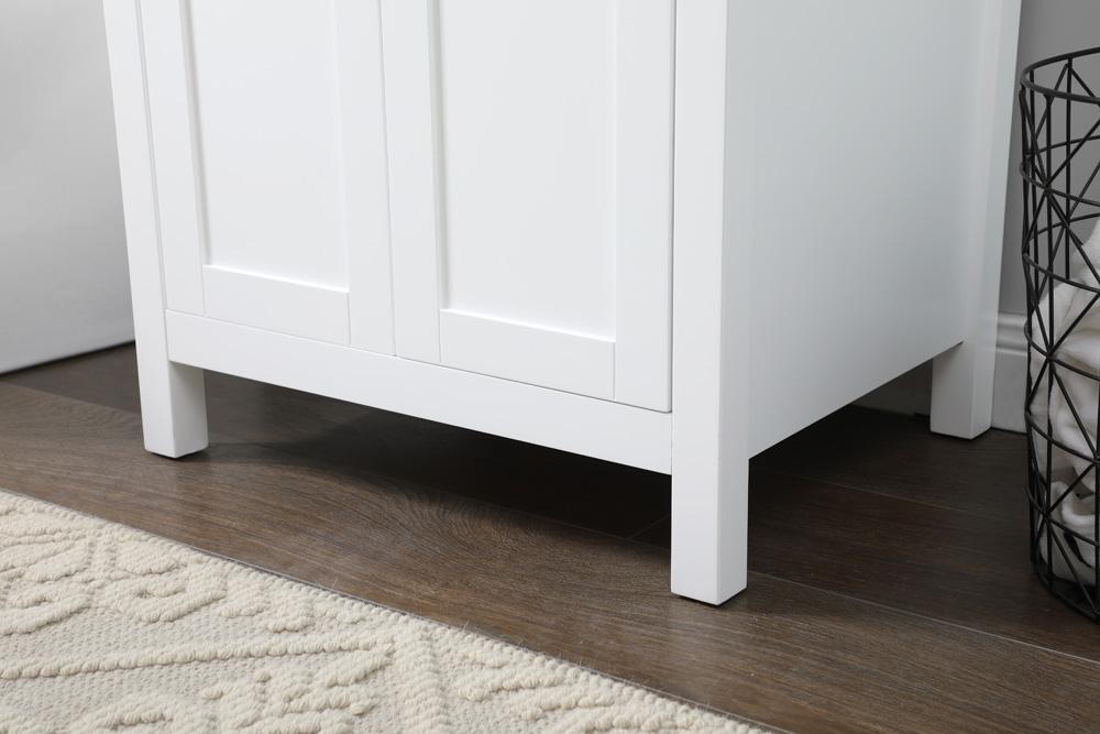 Elegant Furniture & Lighting - Harrison 24 Inch SIngle Bathroom Vanity In White - VF28824WH veiw 7