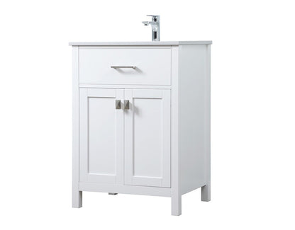 Elegant Furniture & Lighting - Harrison 24 Inch SIngle Bathroom Vanity In White - VF28824WH veiw 8