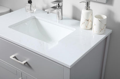 Elegant Furniture & Lighting - Harrison 30 Inch SIngle Bathroom Vanity In Grey - VF28830GR veiw 6