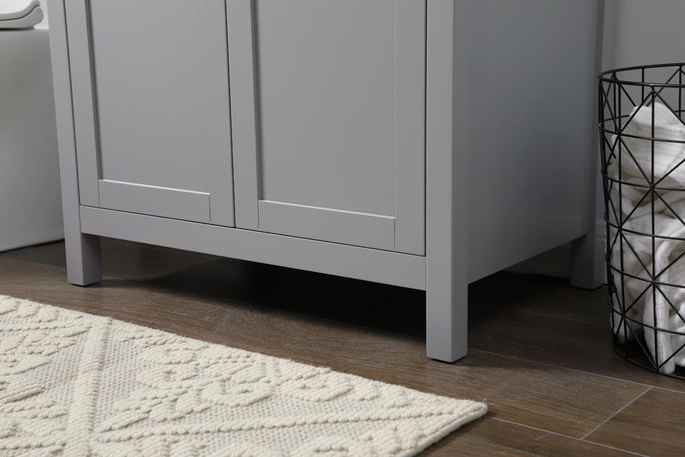 Elegant Furniture & Lighting - Harrison 30 Inch SIngle Bathroom Vanity In Grey - VF28830GR veiw 7