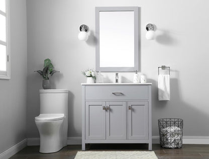 Elegant Furniture & Lighting - Harrison 36 Inch SIngle Bathroom Vanity In Grey - VF28836GR veiw 5