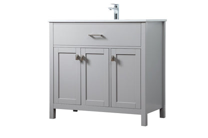 Elegant Furniture & Lighting - Harrison 36 Inch SIngle Bathroom Vanity In Grey - VF28836GR veiw 8