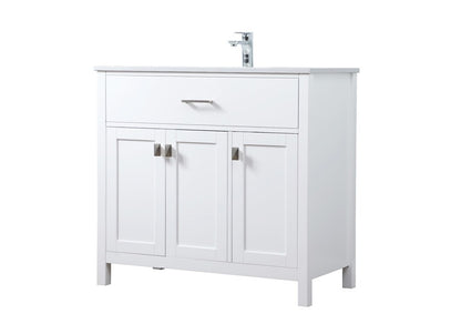 Elegant Furniture & Lighting - Harrison 36 Inch SIngle Bathroom Vanity In White - VF28836WH veiw 8