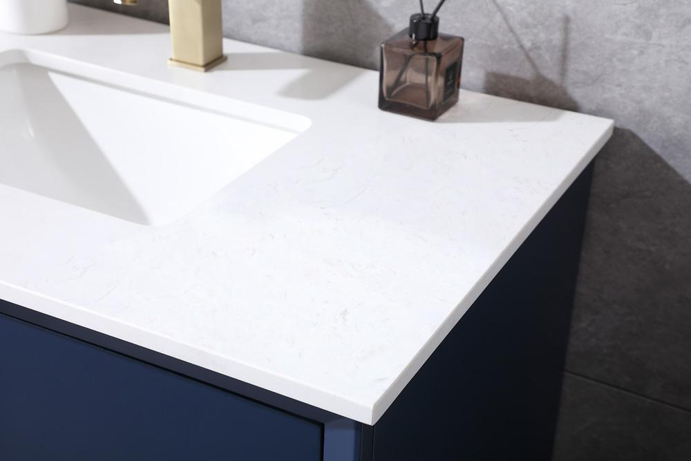 Elegant Furniture & Lighting - Hayes 36 Inch SIngle Bathroom Vanity In Blue - VF19636BL veiw 6
