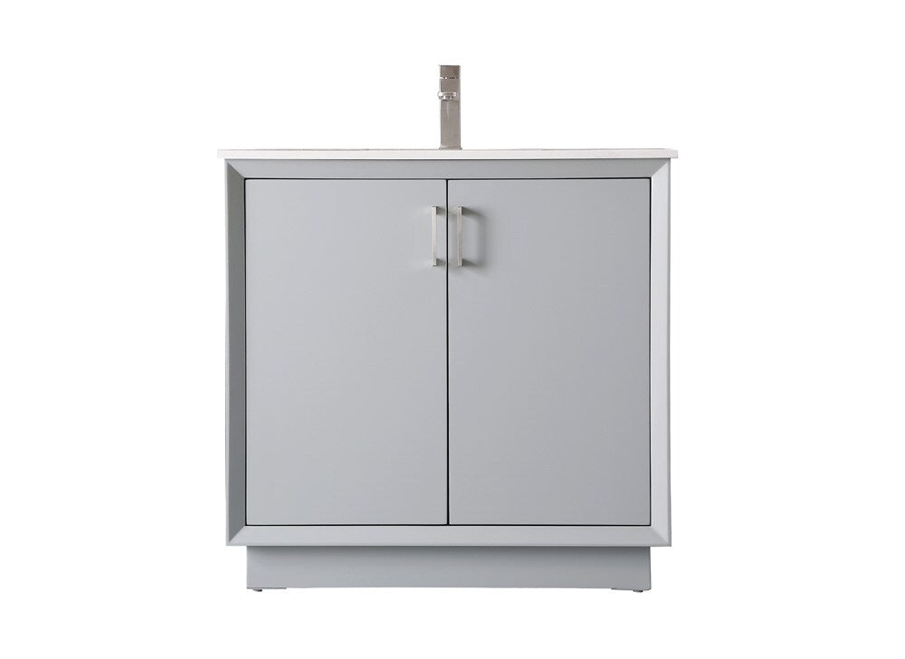 Elegant Furniture & Lighting - Hayes 36 Inch SIngle Bathroom Vanity In Grey - VF19636GR veiw 1