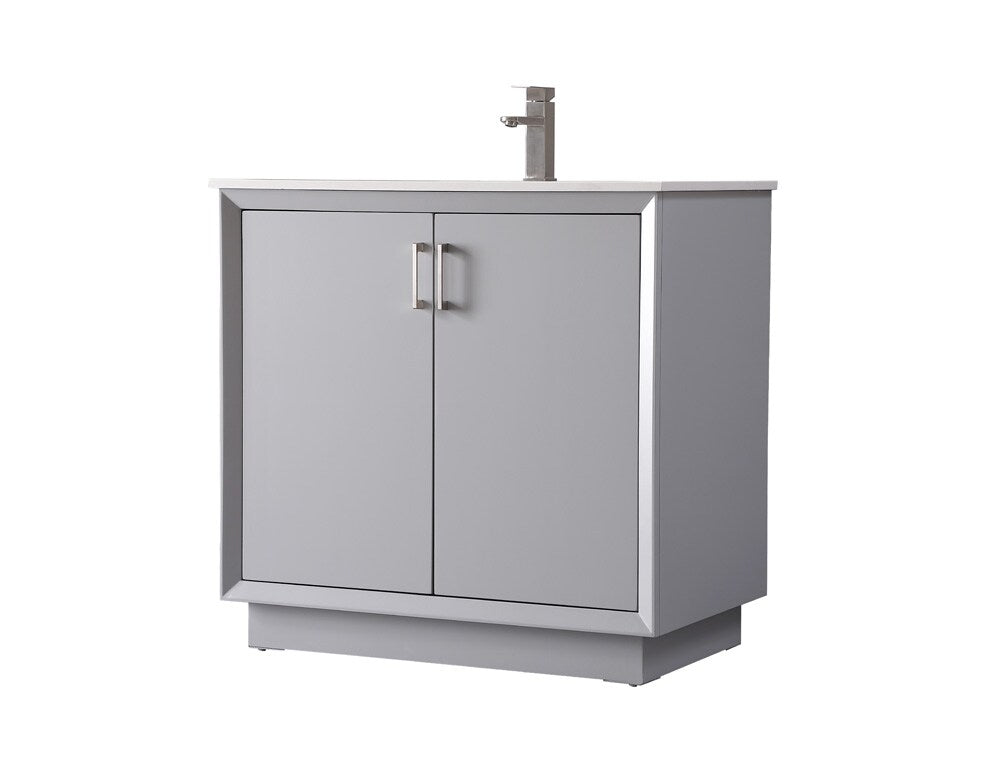 Elegant Furniture & Lighting - Hayes 36 Inch SIngle Bathroom Vanity In Grey - VF19636GR veiw 8